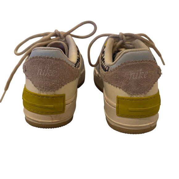 Nike Air Force 1 Low ShadowMulti Print Houndstooth Sneakers Size 7.5 - Picture 6 of 10